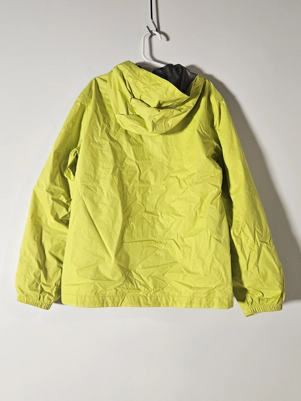 North Face Kids HyVent Rain Jacket Lime Yellow size M 10/12 Waterproof